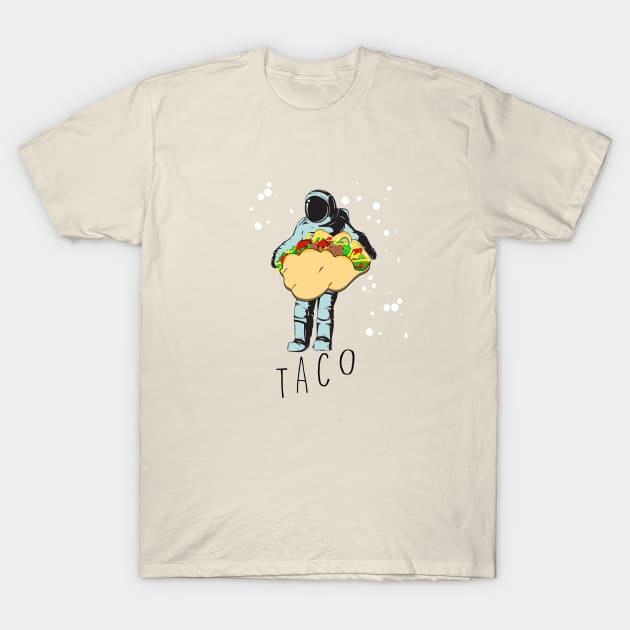 Space Taco T-Shirt by BishBashBosh